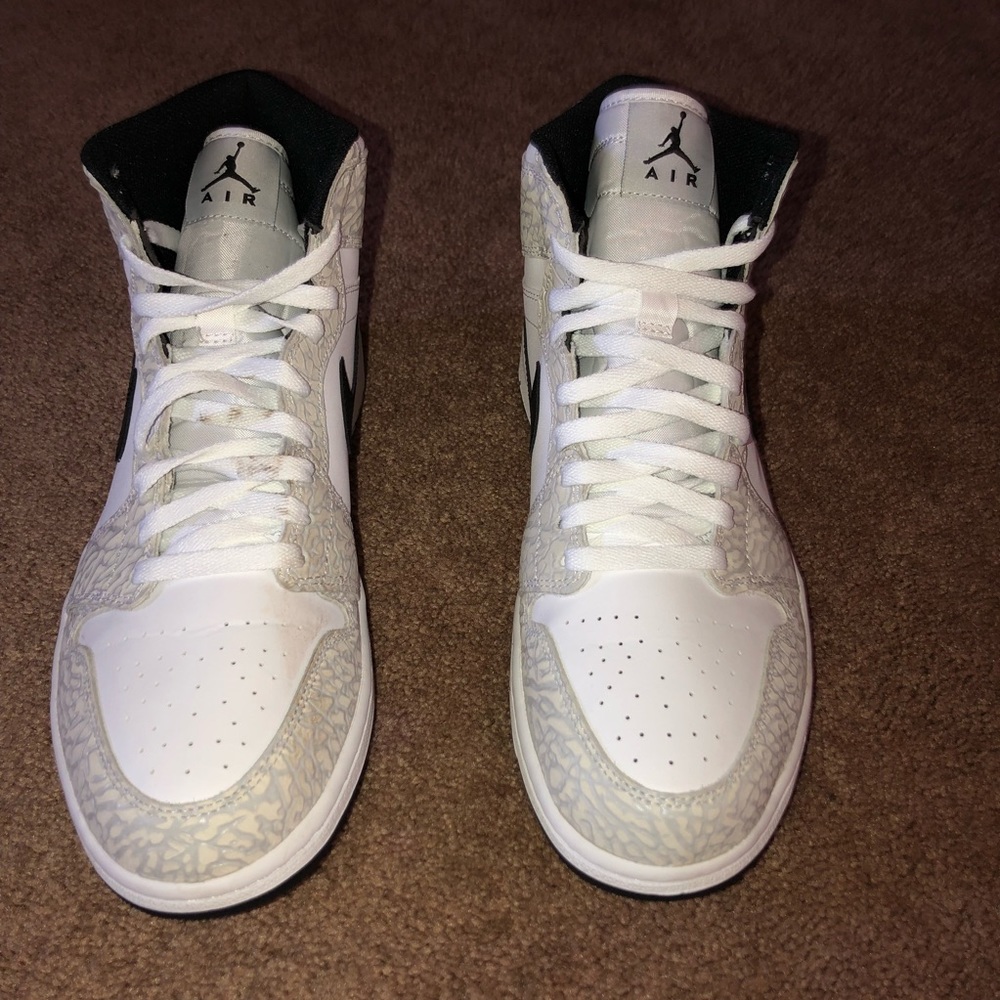 Jordan 1 Retro White Elephant Print